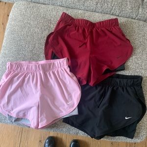 Set of 3 Nike Shorts with built in Spandex